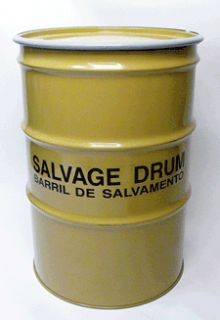 85 Gallon Steel Salvage Drum - Lined